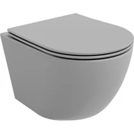Miski WC - Mexen Lena Miska Wc Rimless Z Deską Wolnoopadającą Slim, Duroplast, Szara Jasna Mat - 30224061 - miniaturka - grafika 1