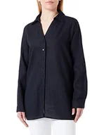 Bluzki damskie - Gerry Weber Bluzka damska z podwijanym ramieniem, z długim rękawem, z mankietami, bluzka z długim rękawem, jednokolorowa, grantowy, 46 - miniaturka - grafika 1