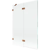 Parawany nawannowe - Mexen Lunar parawan nawannowy 2-skrzydłowy lewy 120 x 150 cm, transparent, różowe złoto - 897-120-100-60-00-L - miniaturka - grafika 1