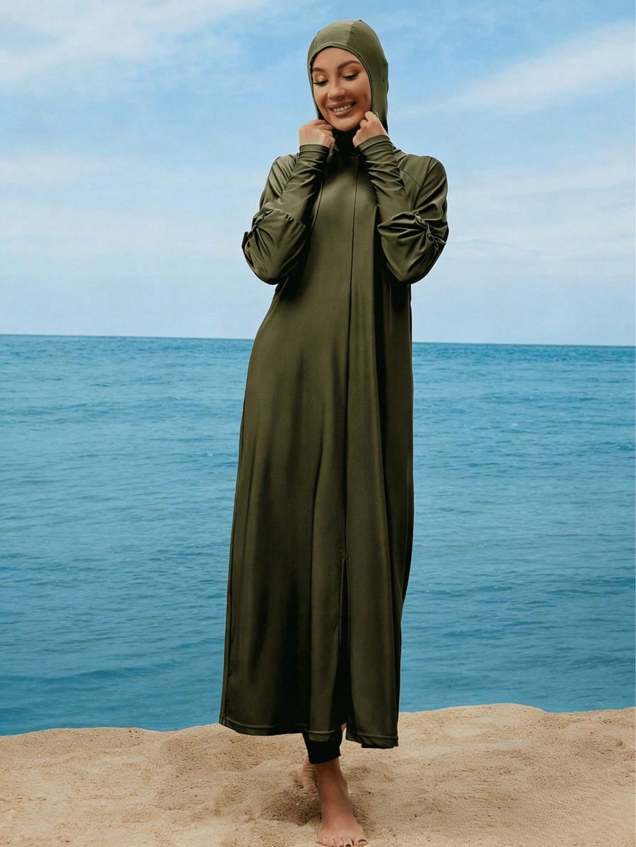 SHEIN KOSTIUM KĄPIELOWY BURKINI DWUCZĘŚCIOWY Z DŁUGIM RĘKAWEM XL 1MA