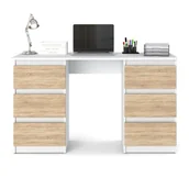 Biurka - HURTOWNIA-MEBLI Biurko białe sonoma komputerowe skandynawskie dziecko 6 szuflad 120cm ofi - miniaturka - grafika 1