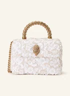 Torebki damskie - Kurt Geiger Torba Na Ramię Kensington Z Cekinami I Ozdobnymi Kamykami weiss - miniaturka - grafika 1