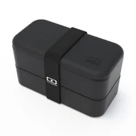 Lunch boxy - Monbento Monbento Bento Original Black Onyx 1 L Czarny Lunch Box Dwukomorowy Plastikowy - miniaturka - grafika 1