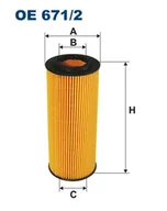 Filtry oleju - Filtr oleju FILTRON OE671/2 HU722Z OE671/2 - miniaturka - grafika 1