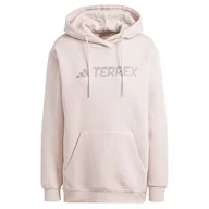 Buty trekkingowe damskie - adidas Terrex Multi Large Logo Hoody damska bluza z kapturem Putty Mauve - miniaturka - grafika 1