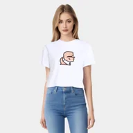 Koszulki i topy damskie - Karl Lagerfeld t-shirt damski boucle biały [rozmiar M] - miniaturka - grafika 1