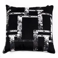 Poszewki na poduszki - Poszewka King of Chic 45 x 45 cm czarno-srebrny - miniaturka - grafika 1