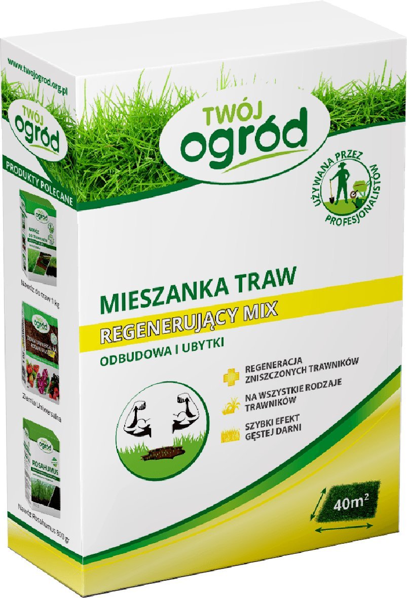 Nasiona trawy Twój Ogród Trawa Regenerujący Mix E+ 1 kg
