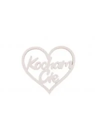 Drewniany napis - Kocham Cię 5szt biały - Zabawki kreatywne - miniaturka - grafika 1
