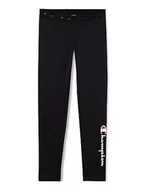 Legginsy - Champion Legacy American Classics G-Big Logo Light-Stretch polar legginsy dla dziewczynek i dziewcząt, Czarny, 15-16 lat - miniaturka - grafika 1