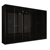 Szafy - Szafa : Czarny grafit / Szkło Antisol, 300 x 200 x 51 cm - miniaturka - grafika 1