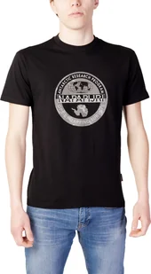 NAPAPIJRI T-shirt męski bawełna czarny GR77523 - Rozmiar: M - Koszulki męskie - miniaturka - grafika 1