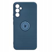 Etui i futerały do telefonów - Bizon Etui Case Silicone Ring Sq do Samsung Galaxy A34 5G, granatowe - miniaturka - grafika 1