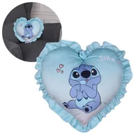 Kołdry i poduszki dla dzieci - DISNEY Stitch Niebieska poduszka, dekoracyjna, ozdobna w kształcie serca 45x45 cm OEKO-TEX - miniaturka - grafika 1