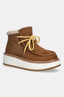 Love Moschino botki damskie kolor brązowy na platformie lekko ocieplone JA21116L0NJAW210 - Botki damskie - miniaturka - grafika 1