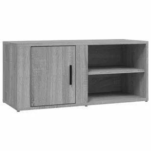 Lumarko Szafka pod TV, szary dąb sonoma, 80x31,5x36 cm - Szafki RTV - miniaturka - grafika 3