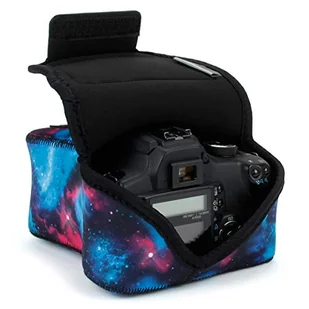 USA Gear Wyściełany neoprenowy pokrowiec na aparat cyfrowy i akcesoria, solidna ochrona z kieszenią i paskiem - kompatybilny z aparatami Canon Nikon, Pentax, Lumix i więcej - Galaktyka - Torby fotograficzne i futerały - miniaturka - grafika 1