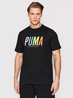 Koszulki męskie - Puma T-Shirt Graphic 533623 Czarny Regular Fit - grafika 1
