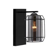 Lampy ścienne - Jonera lampa kinkiet czarny P25 1X40 E27 klosz dymiony 21-08411 - miniaturka - grafika 1