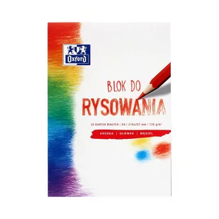 Blok rysunkowy A4/20K 120G biały 20szt) OXFORD - Szkolne artykuły papiernicze - miniaturka - grafika 2