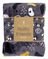 Koce - Koc Fluffy friends 150x200 szary psy - miniaturka - grafika 1