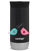 Kubki termiczne - Kubek termiczny na kawę Contigo Huron 2.0 470ml - Ptaszkowe love - Czarny - miniaturka - grafika 1