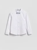 Bluzki dla chłopców - Reserved - Elegancka koszula z muchą - biały - miniaturka - grafika 1
