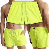 Kąpielówki męskie - Kąpielówki Męskie Neonowe Szorty Plażowe Kąpielowe Spodenki ATLANTIC - XL - miniaturka - grafika 1