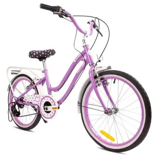 Rower dziecięcy SUN BABY Heart bike 20 cali dla dziewczynki Fioletowy - Rowery - miniaturka - grafika 1