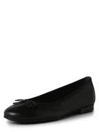 Baleriny - Tamaris - Damskie baleriny ze skóry, czarny - miniaturka - grafika 1