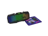 Zestawy myszka + klawiatura - Zestaw KROM klawiatura, mysz i podkładka pod mysz edycja Hot Wheels KUSTOM-NXKROMKUSTOMHW- RGB klawiatura membranowa, mysz czujnik optyczny 7200 DPI - miniaturka - grafika 1