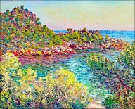 Plakaty - Galeria Plakatu, Plakat, Landscape near montecarlo, Claude Monet, 50x40 cm - miniaturka - grafika 1