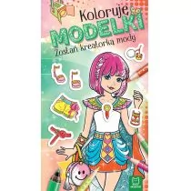 Koloruję Modelki Zostań kreatorką mody Praca zbiorowa - Kolorowanki, wyklejanki - miniaturka - grafika 1