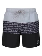 Kąpielówki męskie - Reebok Szorty kąpielowe "Albie" w kolorze czarno-szarym - miniaturka - grafika 1