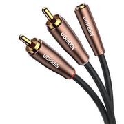 Kable - UGREEN Kabel Jack 3.5mm RCA Cinch x2 1m czarny UGR1056 UGR1056 - miniaturka - grafika 1