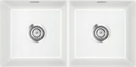 Zlewozmywaki - SystemCeram MERA TWIN-F/O GRONLAND 12 (biały połysk) (51620112) - miniaturka - grafika 1