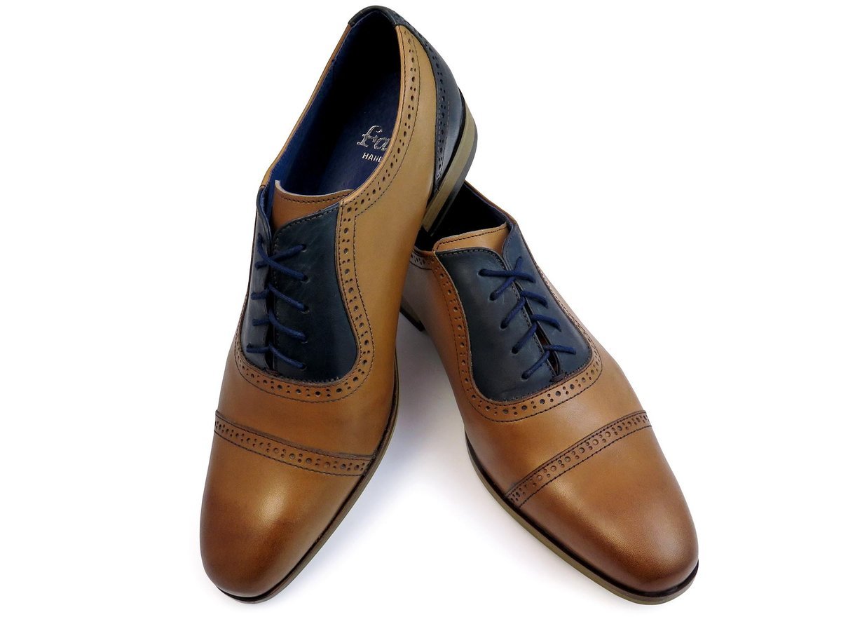 Brązowo-granatowe obuwie męskie - Buty Modini T120 45