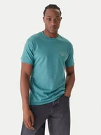 Koszulki męskie - Quiksilver T-Shirt Anchor EQYZT08178 Zielony Regular Fit - miniaturka - grafika 1