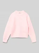 Swetry dla dziewczynek - Sweter z dzianiny z prążkowanymi wykończeniami - miniaturka - grafika 1