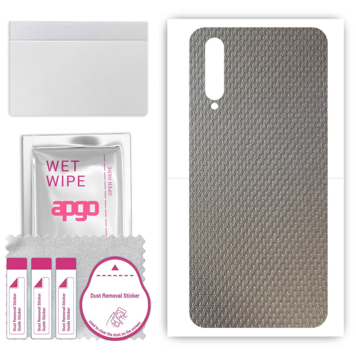 Folia naklejka skórka strukturalna na TYŁ do vivo iQOO Pro 5G - Aluminium krople - apgo SKINS