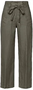 BRAX Damskie spodnie w stylu Maine S skrócone lniane spodnie, Khaki 1, 36W / 32L - Spodnie damskie - miniaturka - grafika 1