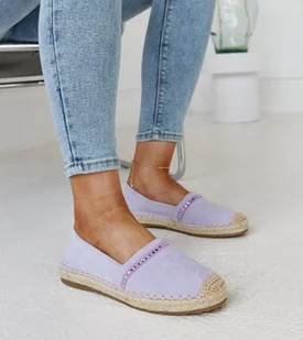 Fioletowe espadryle z cyrkoniami Abia-39 - Espadryle damskie - miniaturka - grafika 1