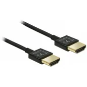 Kable - Delock Kabel High Speed HDMI z Ethernet HDMI-A HDMI-A 3D 4K slim 2m 84773 - miniaturka - grafika 1