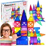 Klocki - Pt33 Klocki Magnetyczne 33W1 Picasso Tiles duże konstrukcyjne - miniaturka - grafika 1