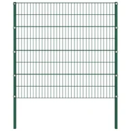 Ogrodzenia - GSTORE Panel ogrodzeniowy ze słupkami żelazny 1,7 x 1,6 m zielony GS-144935 - miniaturka - grafika 1