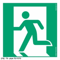 Tablice BHP - SIGNPROJECT AE001 - Wyjście ewakuacyjne lewostronne 350x350 - miniaturka - grafika 1