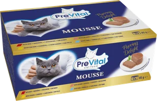 Mokra karma dla dorosłych kotów Mix 4 smaków 12x85g Multibox PreVital - Mokra karma dla kotów - miniaturka - grafika 1