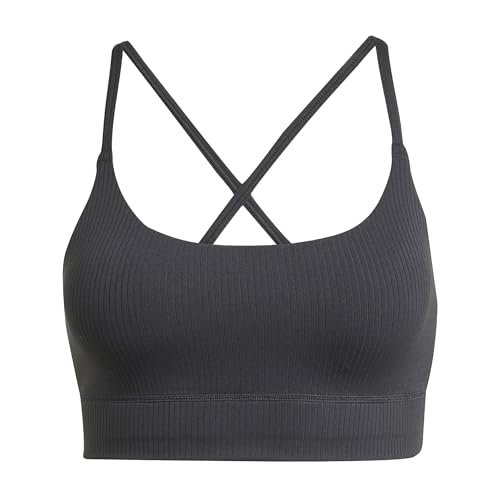 adidas Damski biustonosz podtrzymujący All Me Rib Light Support Bra L czarny
