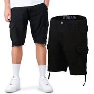 Odzież taktyczna i umundurowanie - Spodenki Alpha Industries Stream Short 186206 03 - Czarne 31 - miniaturka - grafika 1