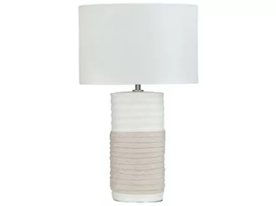 Beliani Lampa stołowa Lampka nocna porcelanowa beżowa NAVIA 21387 - Lampy stojące - miniaturka - grafika 1
